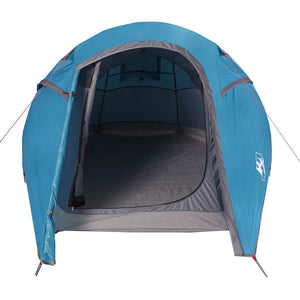 Tenda da Campeggio a Tunnel per 3 Persone Blu Impermeabile 94601