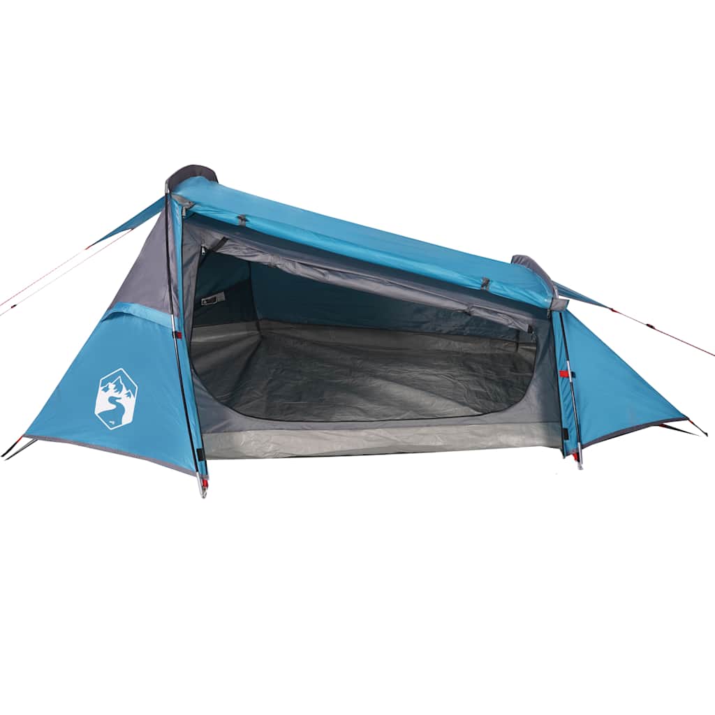 Tenda da Campeggio a Tunnel per 2 Persone Blu Impermeabile 94613