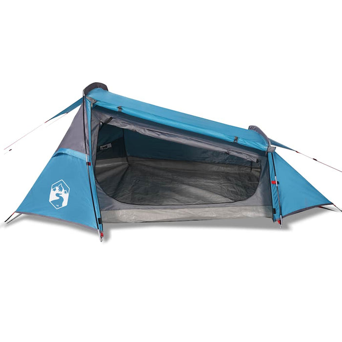 Tenda da Campeggio a Tunnel per 2 Persone Blu Impermeabile 94613
