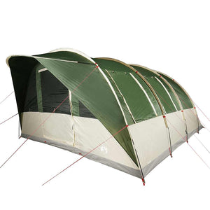 Tenda Familiare a Tunnel per 7 Persone Verde Impermeabile 94625