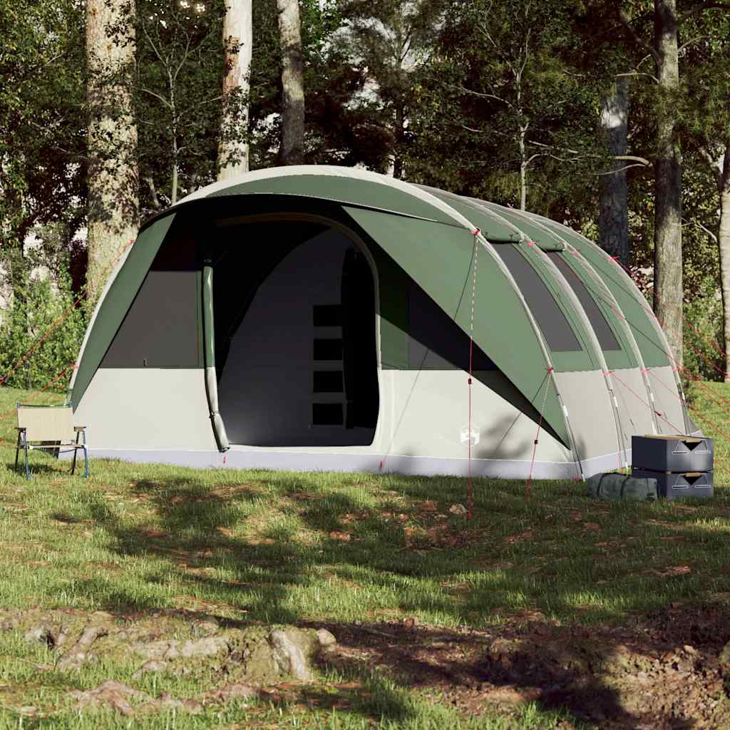 Tenda Familiare a Tunnel per 7 Persone Verde Impermeabile 94625