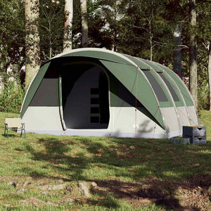Tenda Familiare a Tunnel per 7 Persone Verde Impermeabile 94625