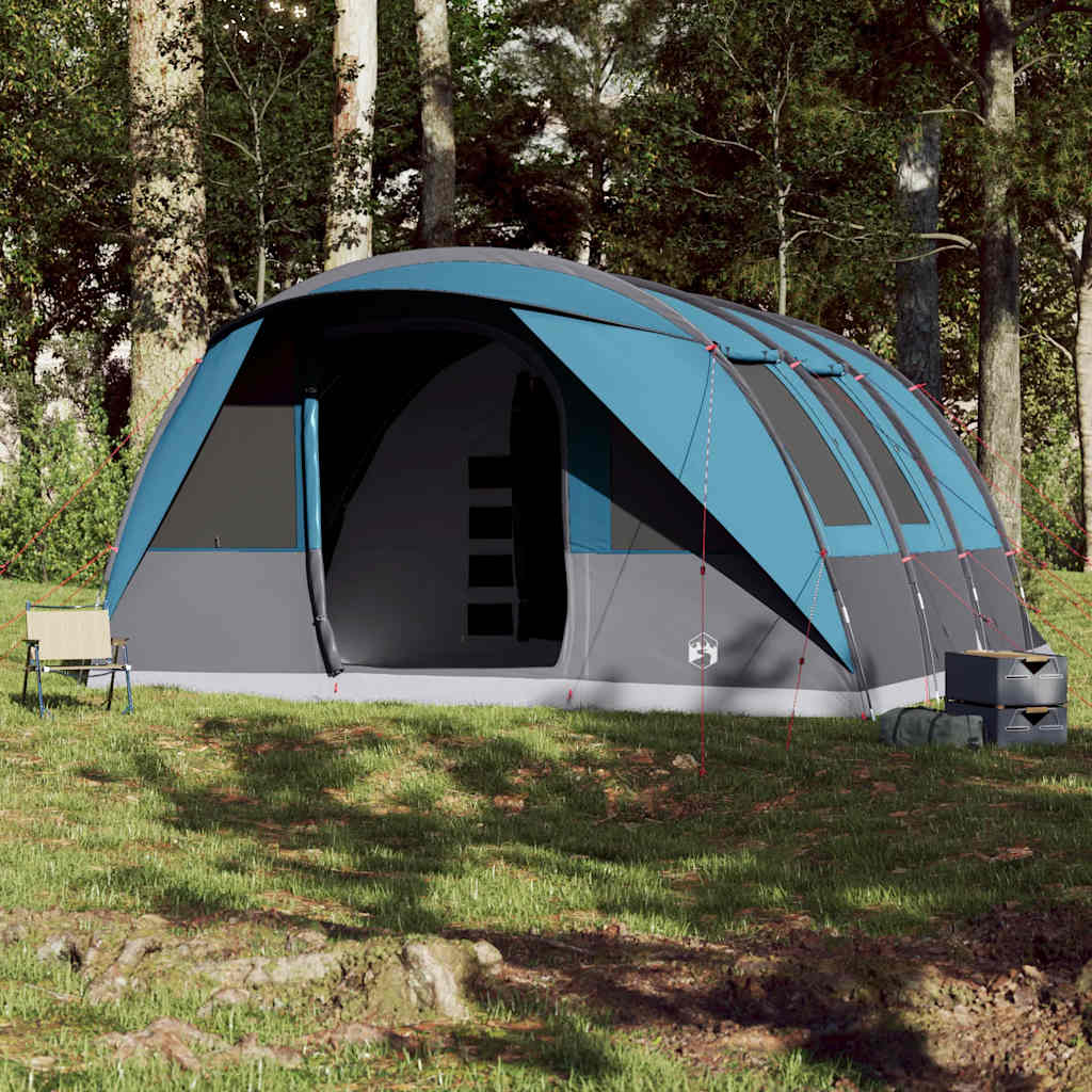 Tenda Familiare a Tunnel per 7 Persone Blu Impermeabile 94626