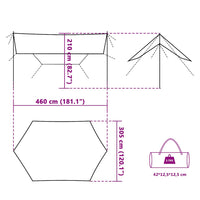 Telone da Campeggio Blu 460x305x210 cm Impermeabile