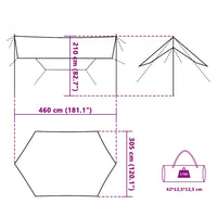 Telone da Campeggio Blu 460x305x210 cm Impermeabile 94686