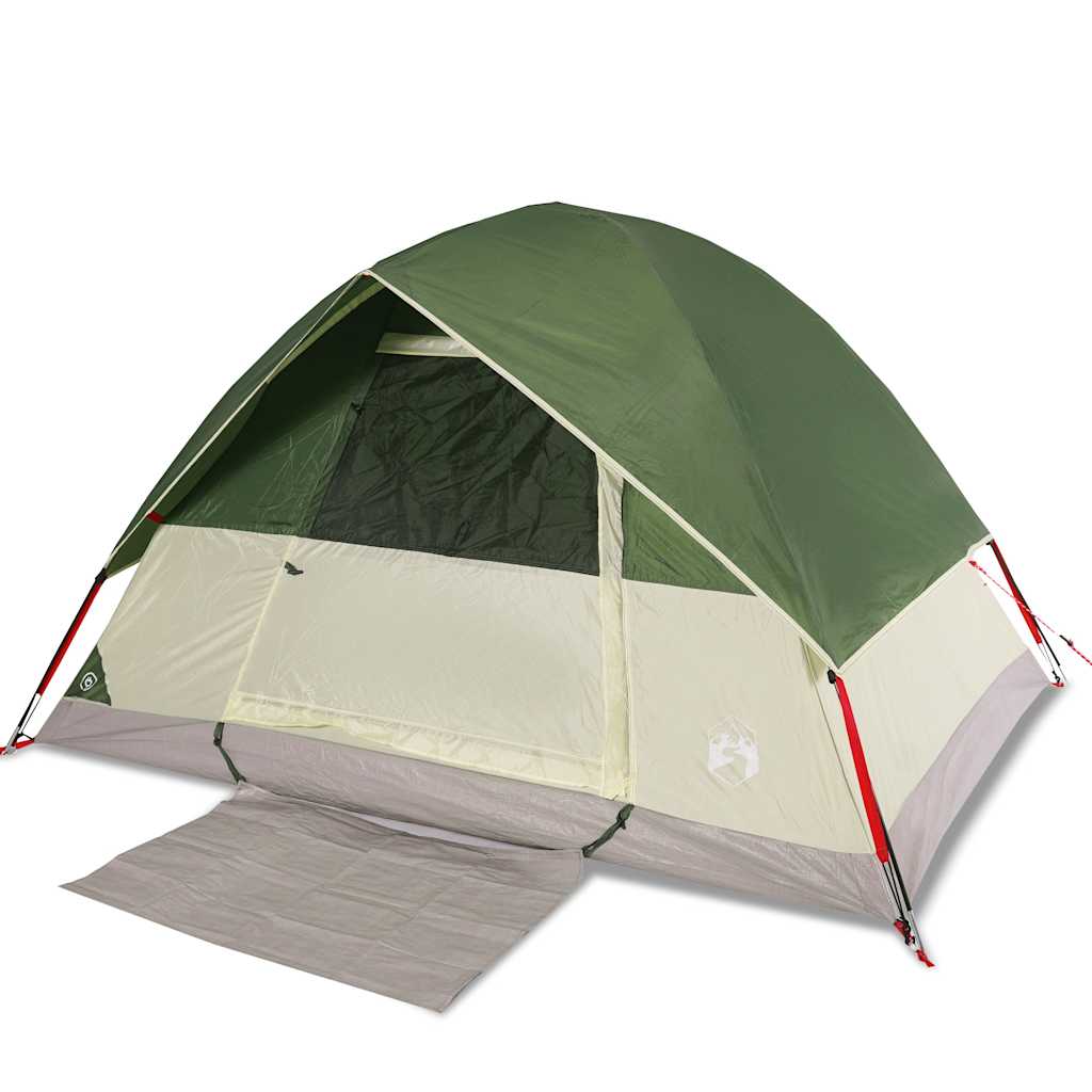 Tenda da Campeggio a Cupola per 2 Persone Verde Impermeabile 94691