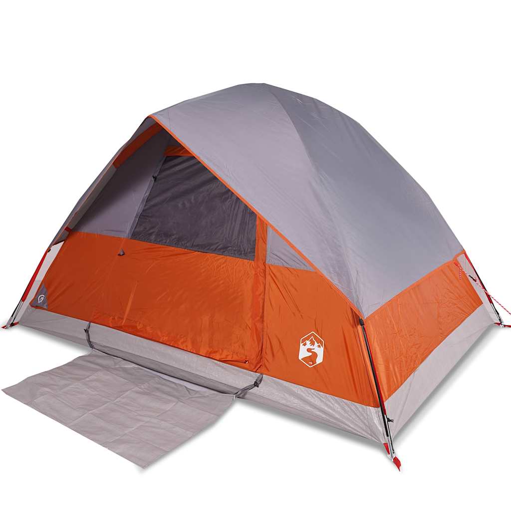 Tenda da Campeggio a Cupola 2 Persone Arancione Impermeabile 94693