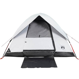 Tenda Campeggio a Cupola 2 Persone Bianca Tessuto Impermeabile 94694