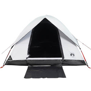 Tenda Campeggio a Cupola 2 Persone Bianca Tessuto Impermeabile 94694