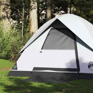 Tenda Campeggio a Cupola 2 Persone Bianca Tessuto Impermeabile 94694