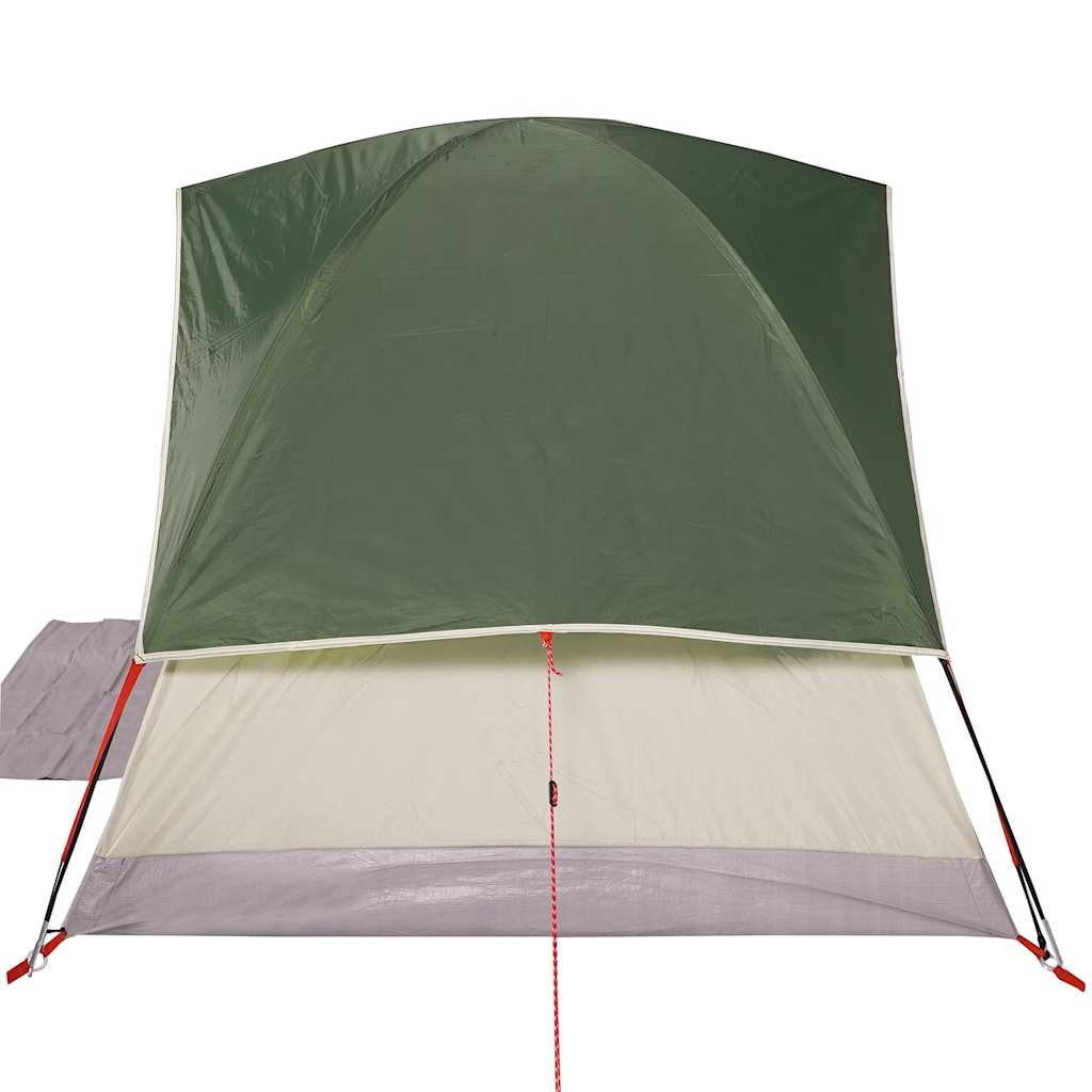 Tenda da Campeggio a Cupola per 3 Persone Verde Impermeabile