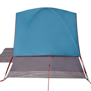 Tenda da Campeggio a Cupola per 3 Persone Blu Impermeabile