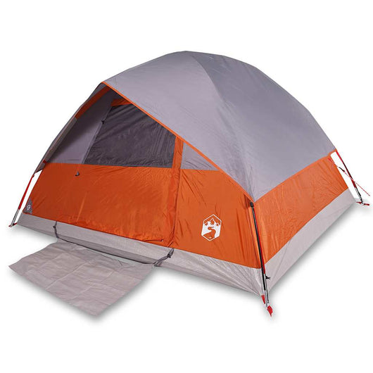 Tenda da Campeggio a Cupola 3 Persone Arancione Impermeabile 94697