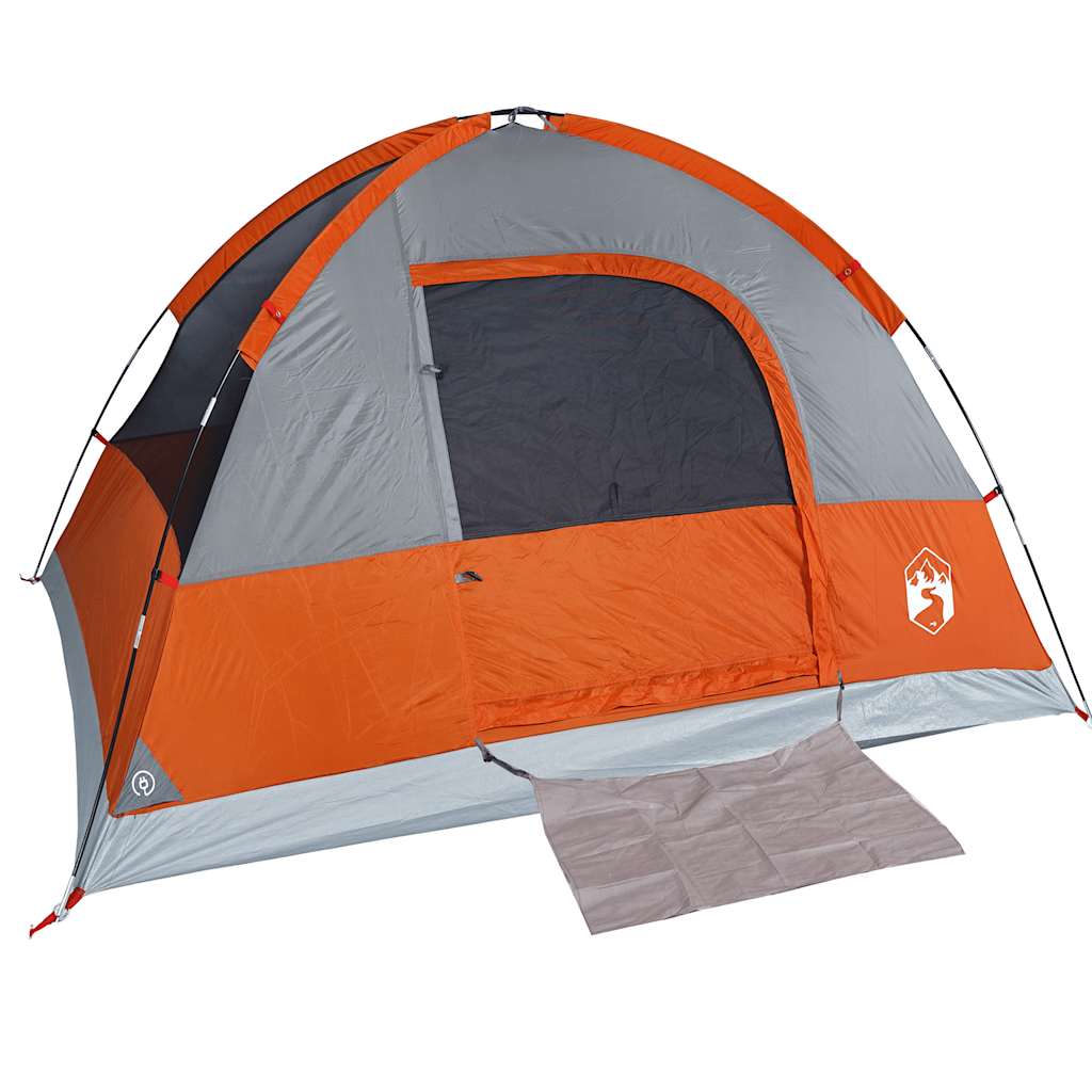 Tenda da Campeggio a Cupola 3 Persone Arancione Impermeabile 94697