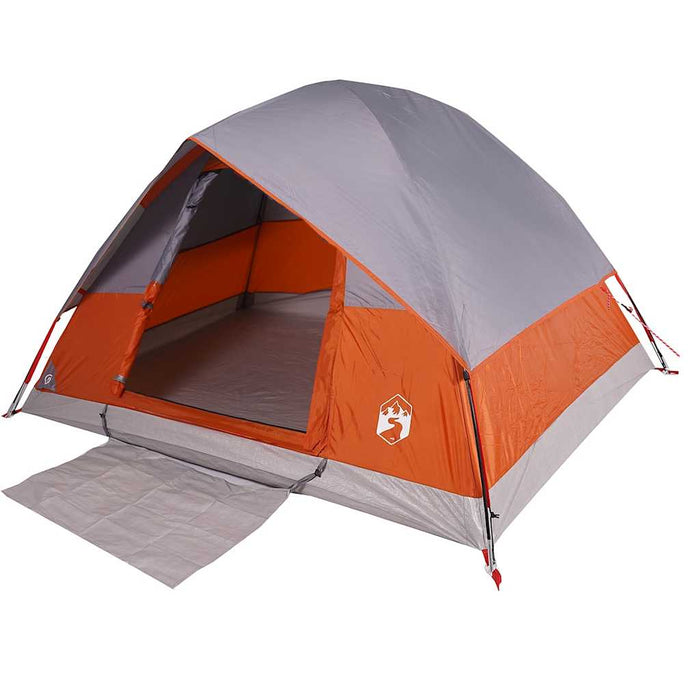 Tenda da Campeggio a Cupola 3 Persone Arancione Impermeabile 94697