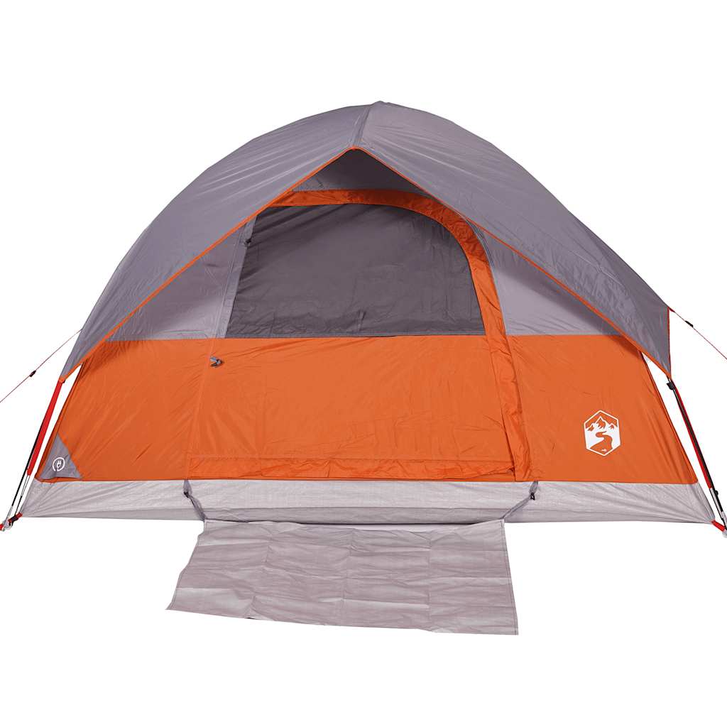 Tenda da Campeggio a Cupola 3 Persone Arancione Impermeabile 94697