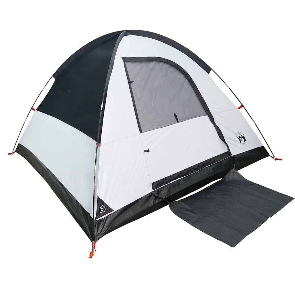 Tenda Campeggio a Cupola 3 Persone Bianca Tessuto Impermeabile 94698
