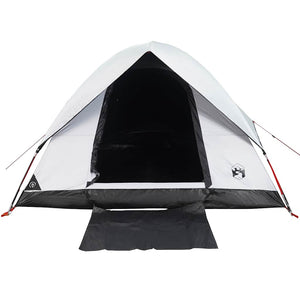 Tenda Campeggio a Cupola 3 Persone Bianca Tessuto Impermeabile 94698