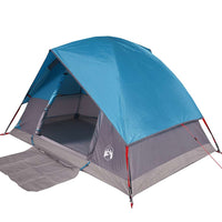 Tenda da Campeggio a Cupola per 4 Persone Blu Impermeabile 94700