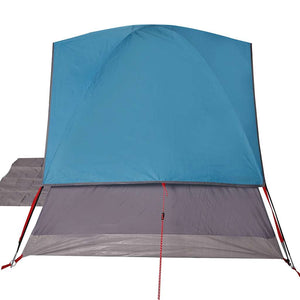 Tenda da Campeggio a Cupola per 4 Persone Blu Impermeabile