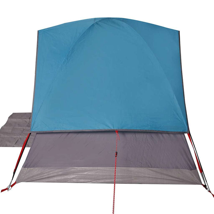 Tenda da Campeggio a Cupola per 4 Persone Blu Impermeabile