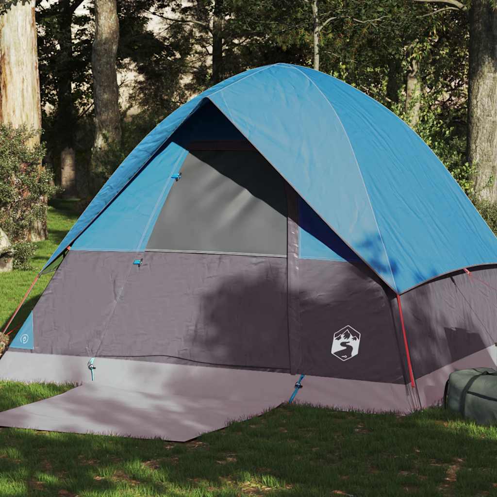 Tenda da Campeggio a Cupola per 4 Persone Blu Impermeabile 94700