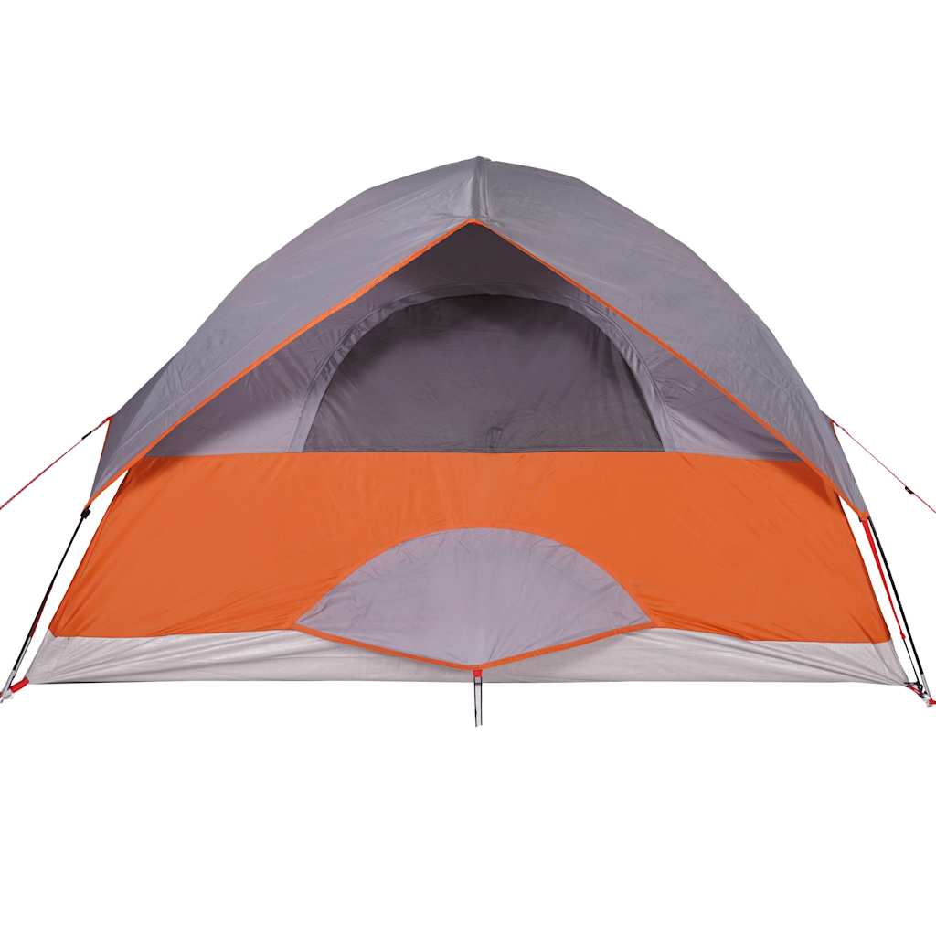 Tenda Familiare a Cupola 6 Persone Arancione Impermeabile 94705