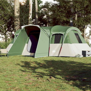 Tenda Familiare a Tunnel per 16 Persone Verde Impermeabile 94707