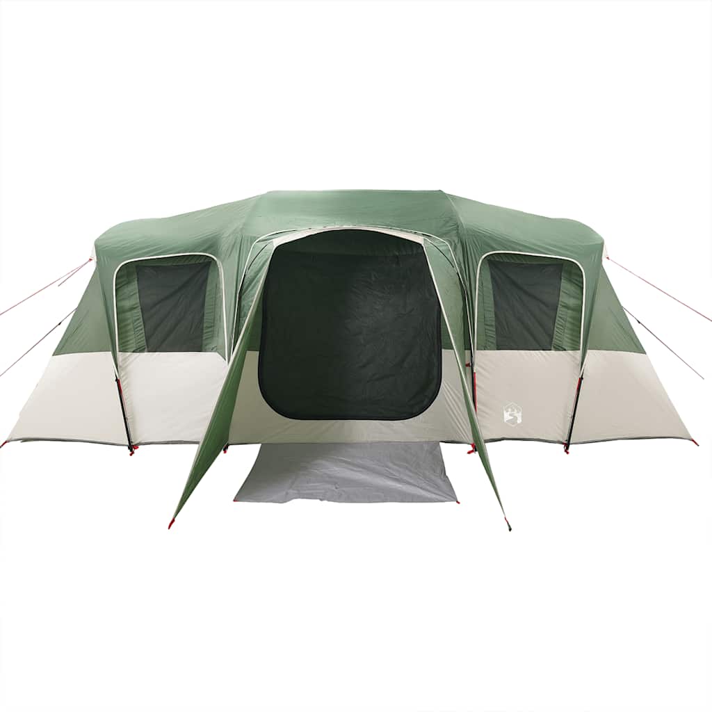 Tenda Familiare a Tunnel per 16 Persone Verde Impermeabile 94707
