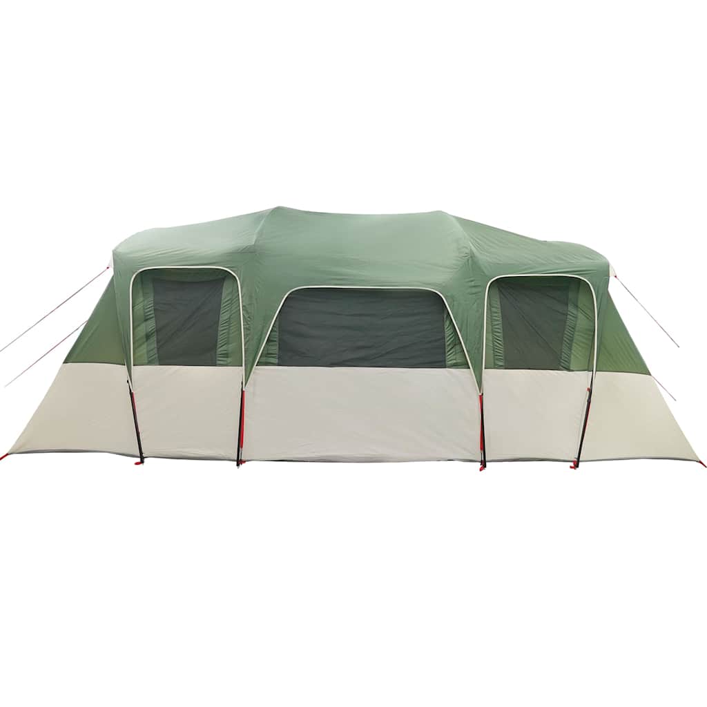 Tenda Familiare a Tunnel per 16 Persone Verde Impermeabile 94707