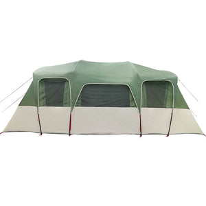 Tenda Familiare a Tunnel per 16 Persone Verde Impermeabile 94707