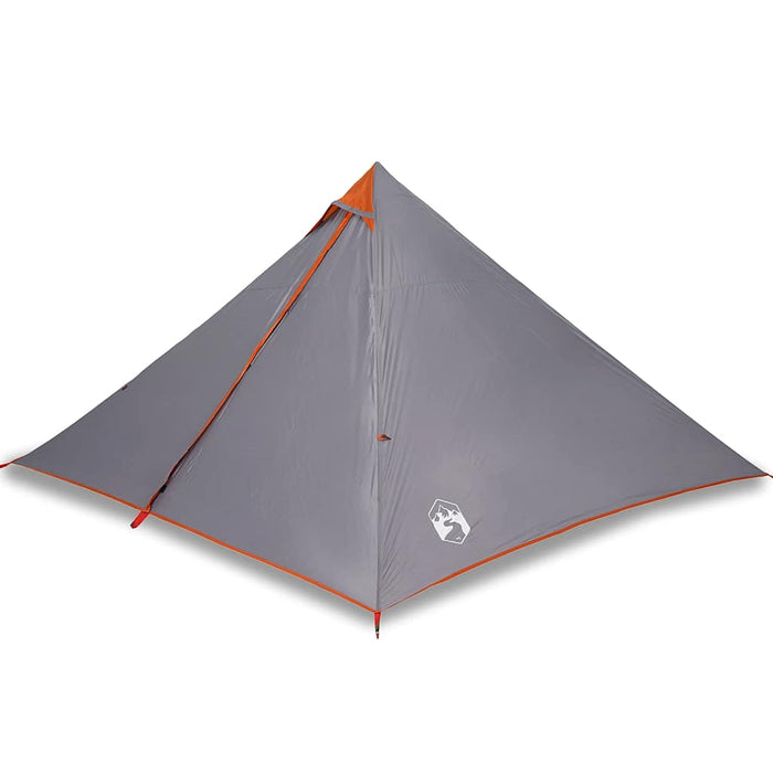 Tenda Familiare Tipi 7 Persone Grigia e Arancione Impermeabile