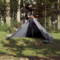 Tenda Familiare Tipi 7 Persone Grigia e Arancione Impermeabile 94712
