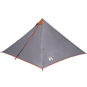 Tenda Familiare Tipi 7 Persone Grigia e Arancione Impermeabile 94712