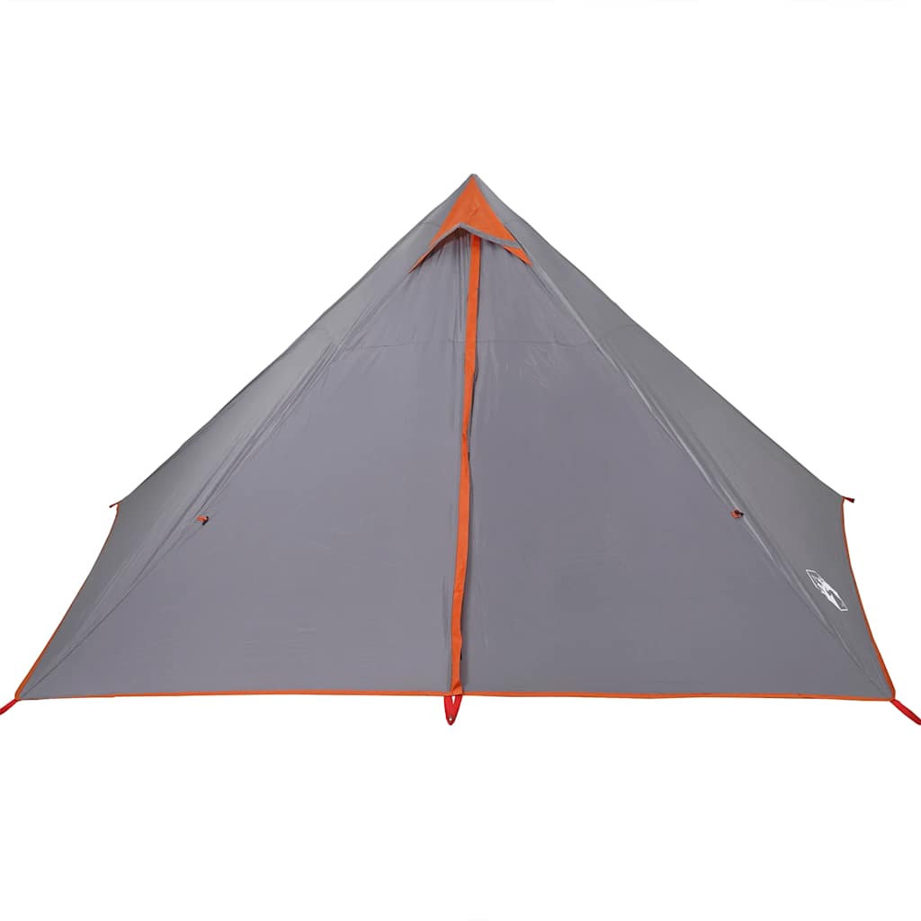 Tenda Familiare Tipi 7 Persone Grigia e Arancione Impermeabile 94712