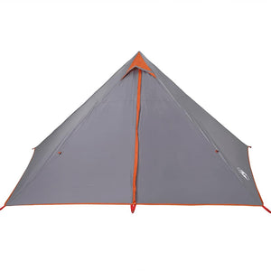 Tenda Familiare Tipi 7 Persone Grigia e Arancione Impermeabile 94712