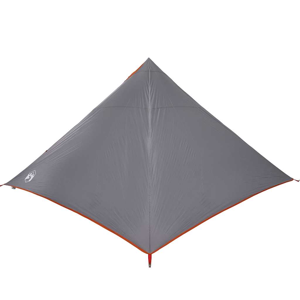 Tenda Familiare Tipi 7 Persone Grigia e Arancione Impermeabile 94712