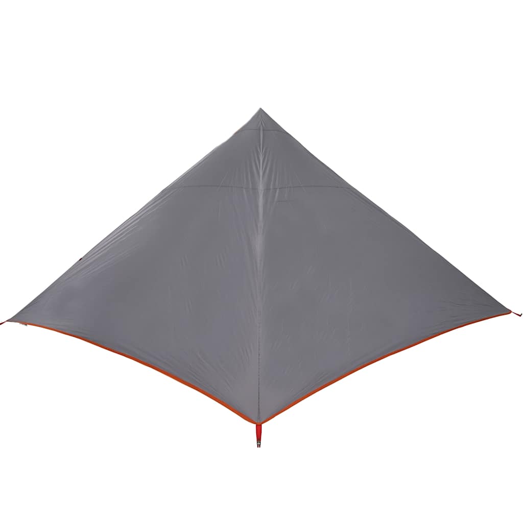 Tenda Familiare Tipi 7 Persone Grigia e Arancione Impermeabile