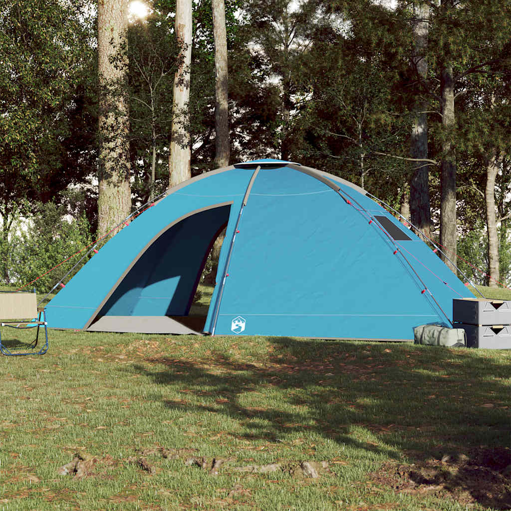 Tenda da Campeggio per 8 Persone Blu Impermeabile 94717
