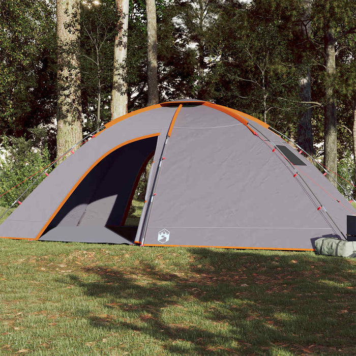 Tenda da Campeggio per 8 Persone Arancione Impermeabile 94718
