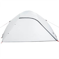 Tenda Campeggio a Cupola 4 Persone Bianca Tessuto Impermeabile