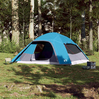 Tenda da Campeggio a Cupola per 4 Persone Blu Impermeabile 94724