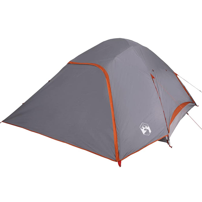 Tenda da Campeggio a Cupola per 6 Persone Grigia Impermeabile 94725