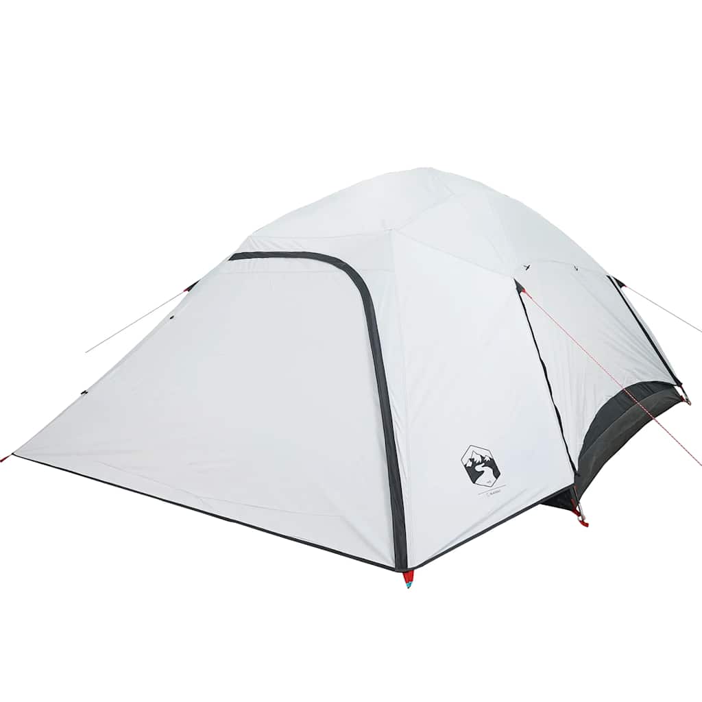 Tenda Familiare a Cupola 6 Persone Bianca Tessuto Impermeabile 94726