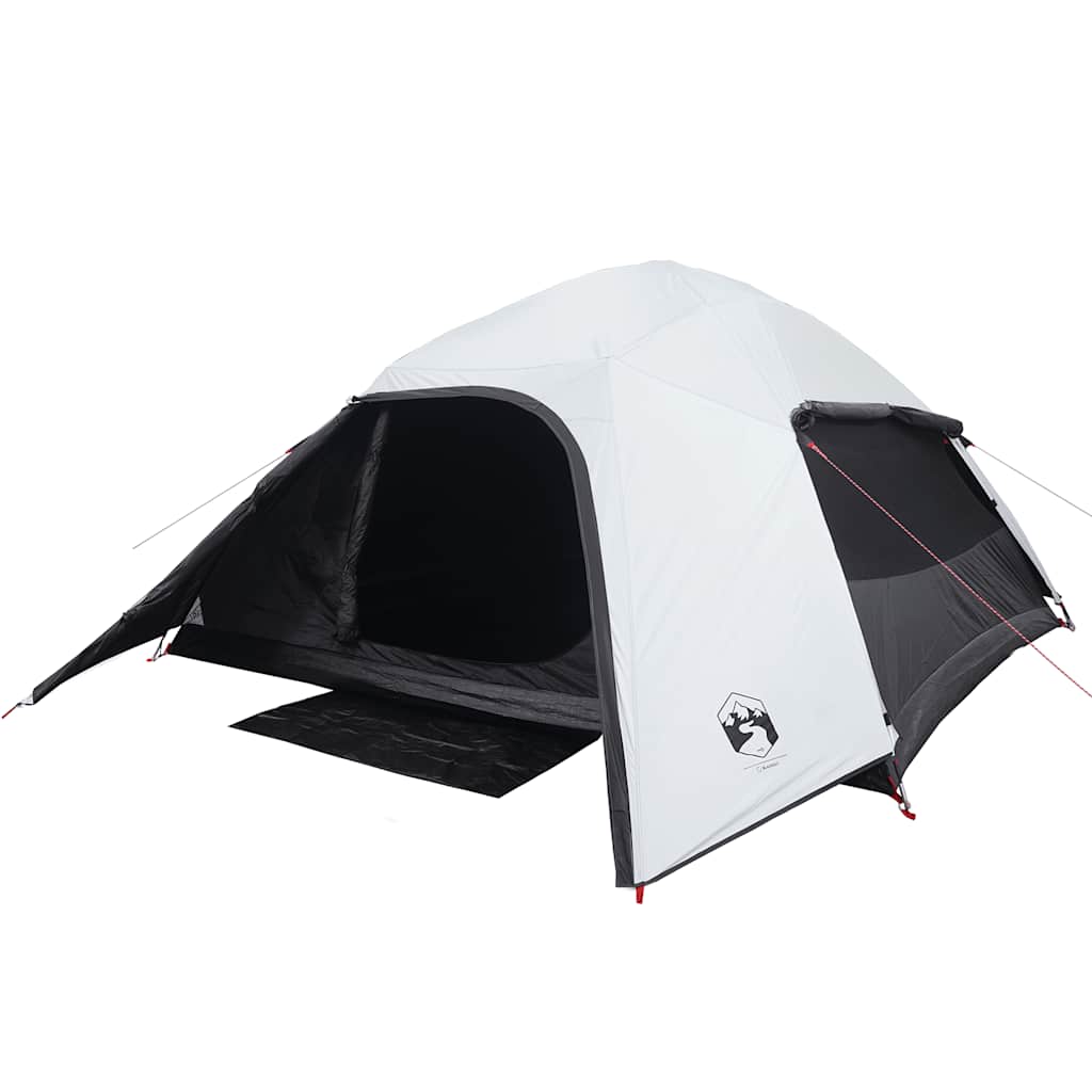 Tenda Familiare a Cupola 6 Persone Bianca Tessuto Impermeabile 94726
