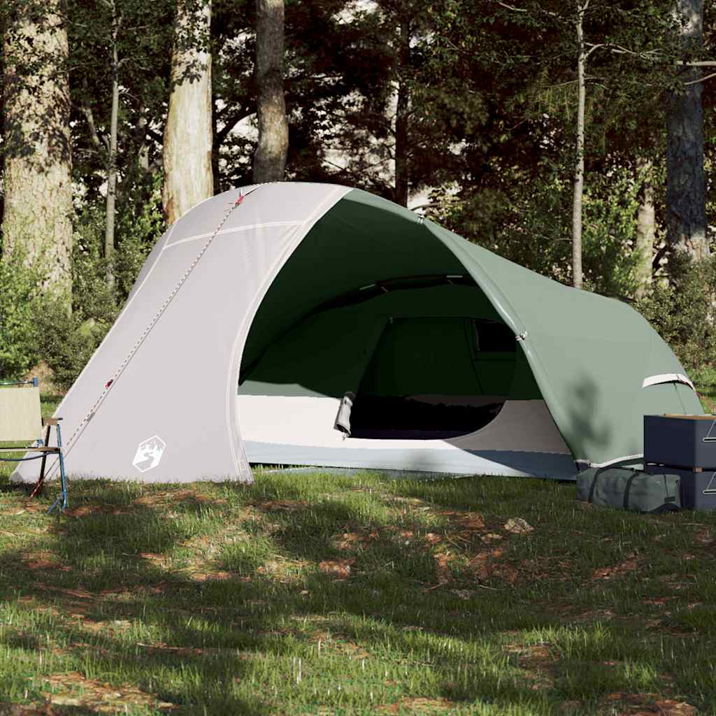 Tenda da Campeggio a Cupola per 4 Persone Verde Impermeabile 94727