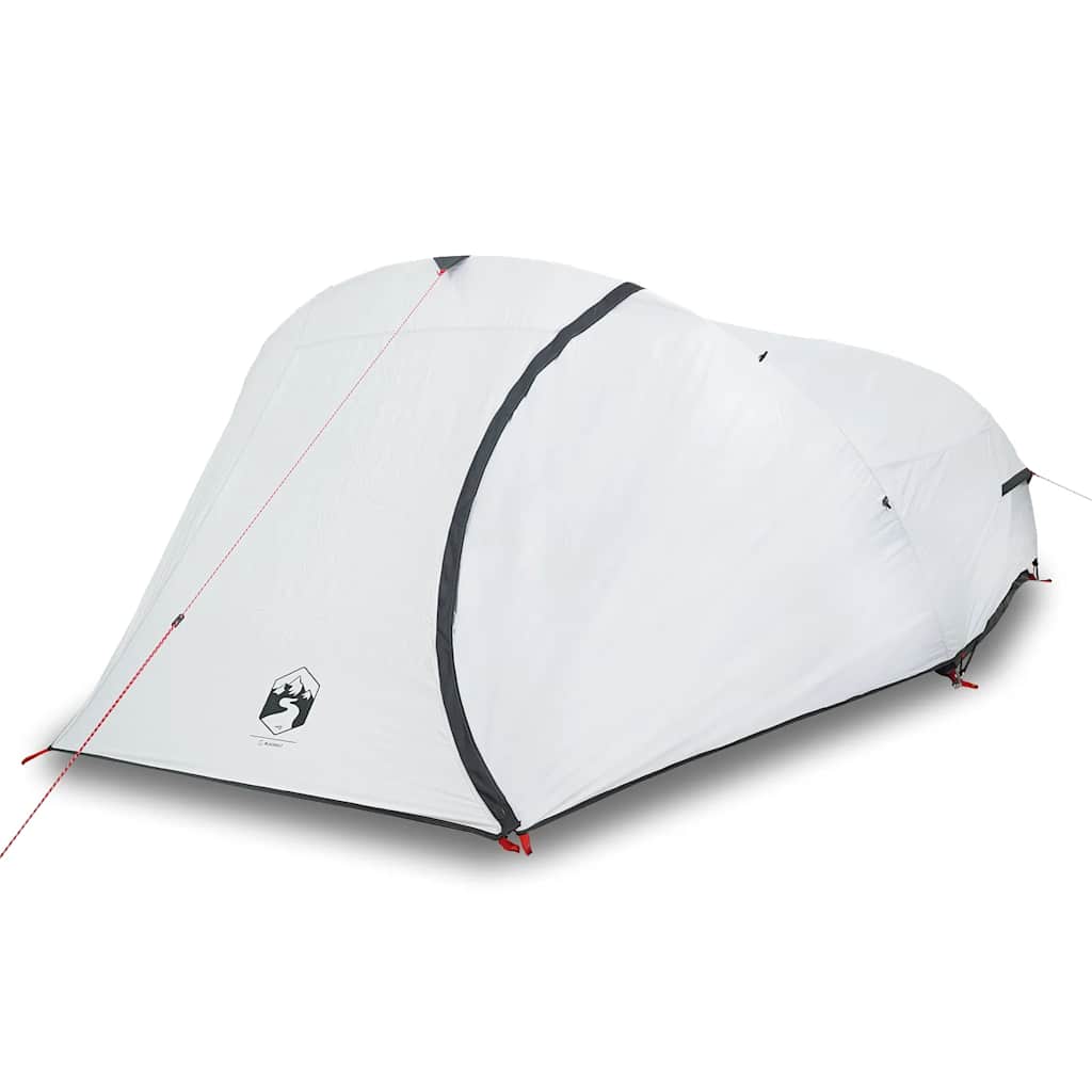 Tenda Campeggio a Cupola 4 Persone Bianca Tessuto Impermeabile 94730