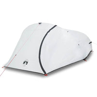 Tenda Campeggio a Cupola 4 Persone Bianca Tessuto Impermeabile 94730