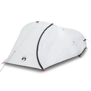 Tenda Campeggio a Cupola 4 Persone Bianca Tessuto Impermeabile 94730