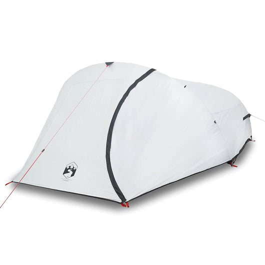 Tenda Campeggio a Cupola 4 Persone Bianca Tessuto Impermeabile 94730